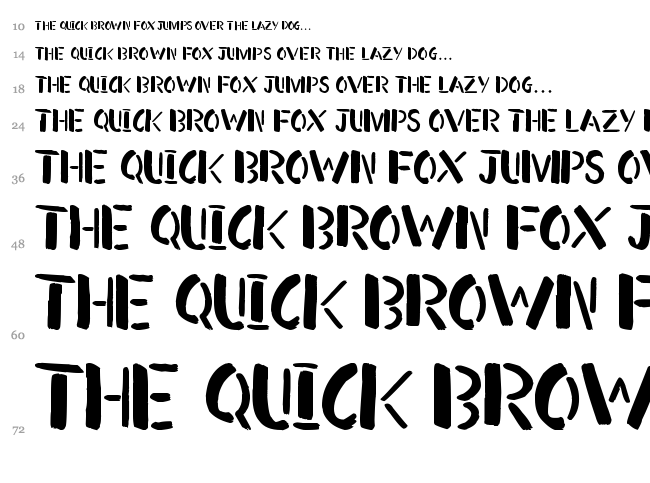 Hard Fox font waterfall